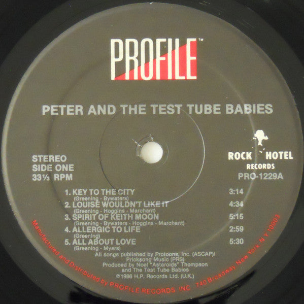 Peter And The Test Tube Babies : Peter And The Test Tube Babies (LP, Album)