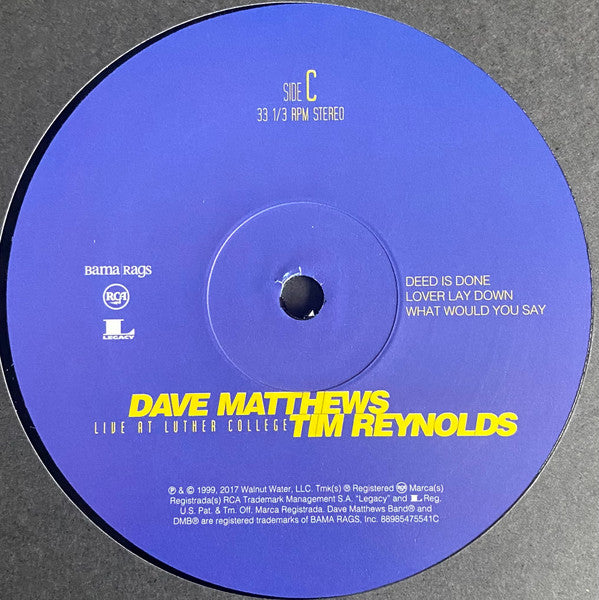 Dave Matthews & Tim Reynolds : Live At Luther College (Box, 150 + 4xLP, Album, RE, RP)