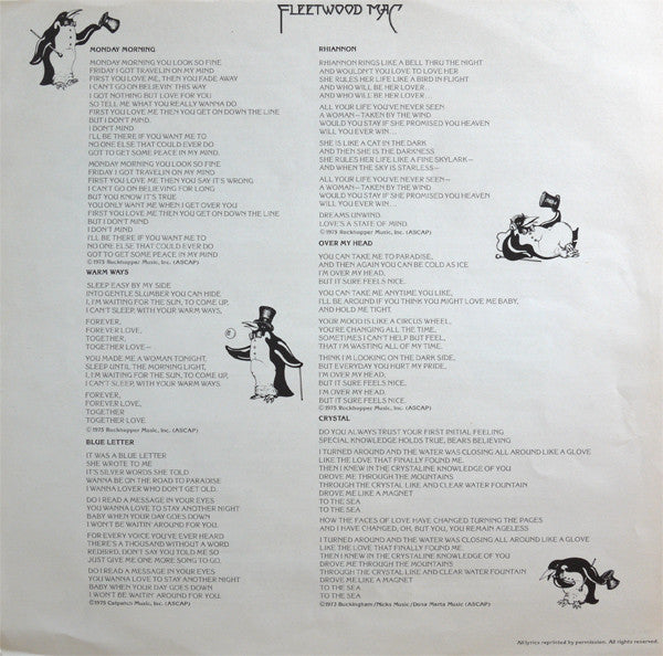 Fleetwood Mac : Fleetwood Mac (LP, Album, RE, Pin)