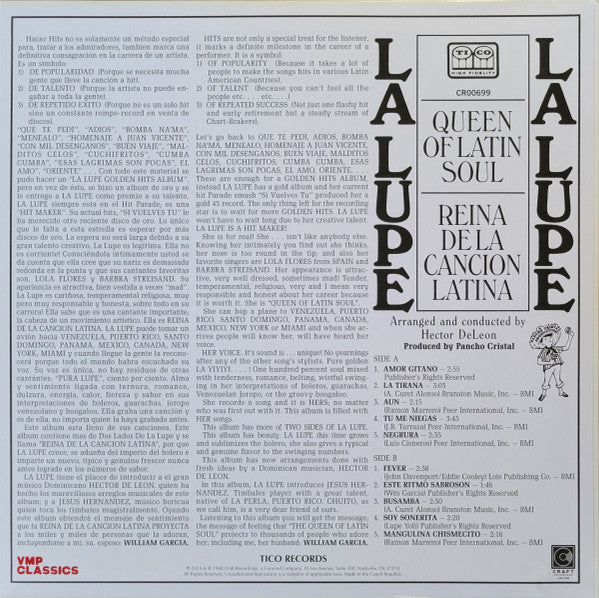 La Lupe : Queen Of Latin Soul / Reina De La Cancion Latina (LP, Album, Mono, Club, RE, 180)