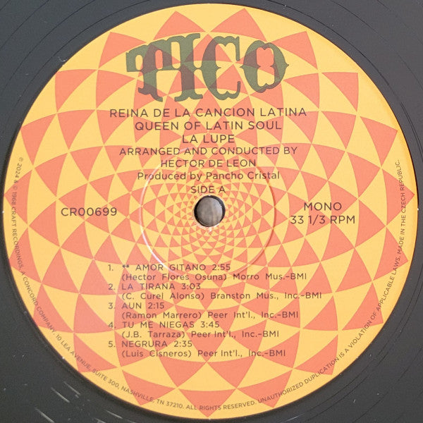 La Lupe : Queen Of Latin Soul / Reina De La Cancion Latina (LP, Album, Mono, Club, RE, 180)