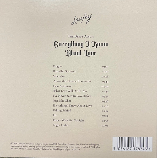 Laufey (2) : Everything I Know About Love (CD, Album)