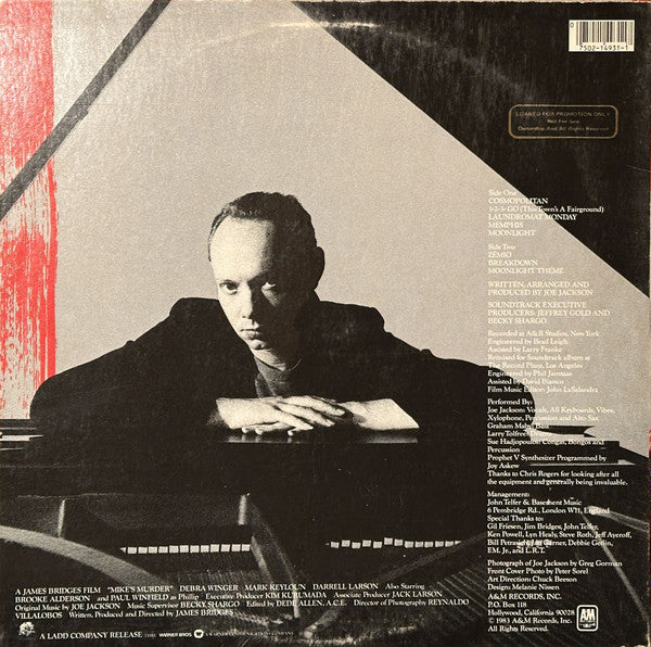 Joe Jackson : Mike's Murder (The Motion Picture Soundtrack) (LP, Album, B -)