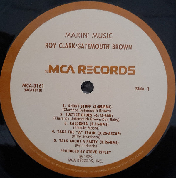 Roy Clark And Gatemouth Brown* : Makin' Music (LP, Album, Pin)