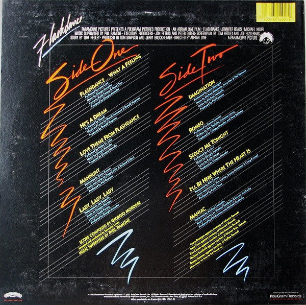 Various : Flashdance (Original Soundtrack From The Motion Picture) (LP, Album, 26)