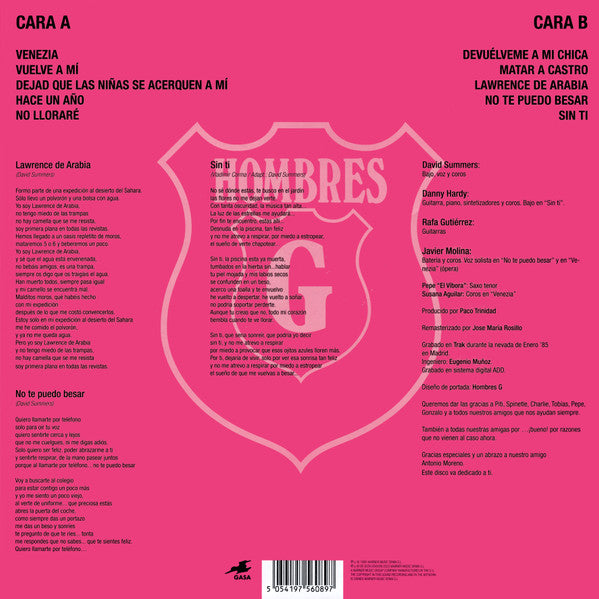 Hombres G : Hombres G (LP, Album, Pic, RE)