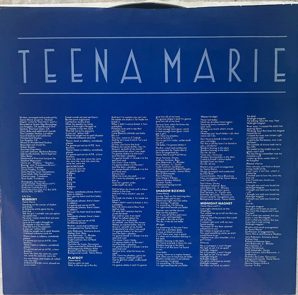 Teena Marie : Robbery (LP, Album, Car)