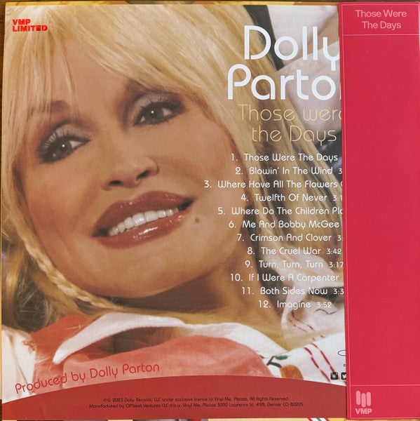 Dolly Parton : Those Were The Days (LP, Album, Club, RE, Ora)