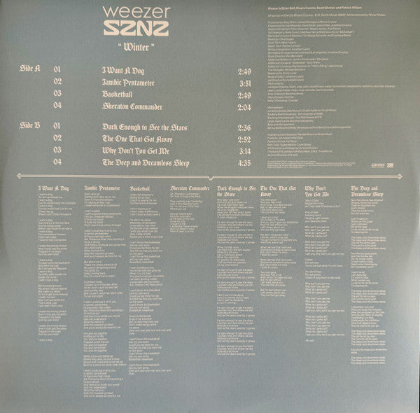 Weezer : SZNZ: Winter (12", EP)