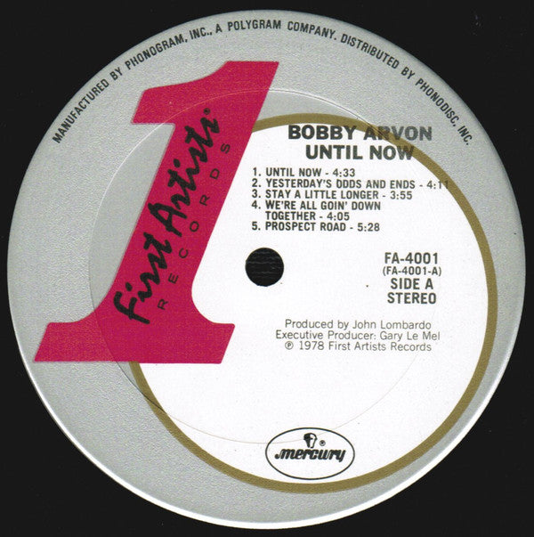 Bobby Arvon : Until Now (LP)