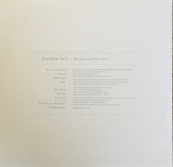 Washed Out : Within And Without (LP, Album, Whi)