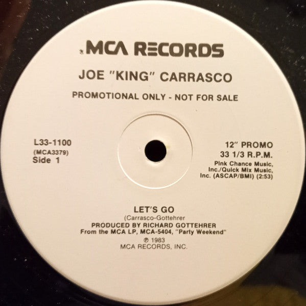 Joe King Carrasco & The Crowns : Let's Go (12", Promo)