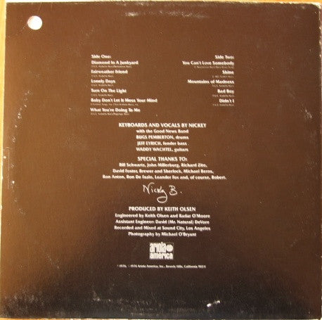 Nickey Barclay : Diamond In A Junkyard (LP, Album)