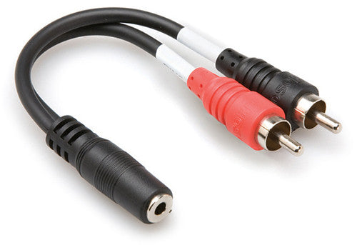 Hosa Stereo Breakout 3.5 MM TRSF to Dual RCA