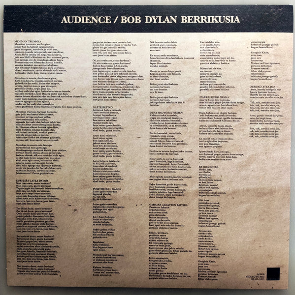 Audience (3) : bob dylan berrikusia (LP)