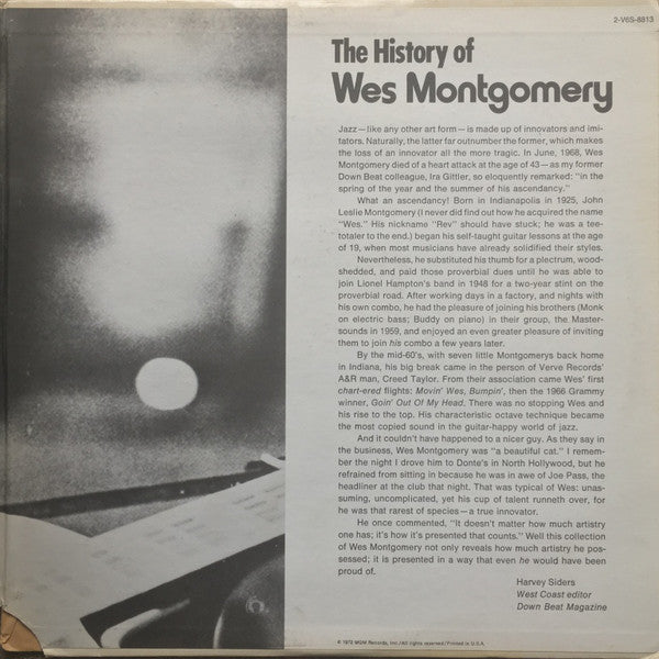 Wes Montgomery : The History Of Wes Montgomery (2xLP, Comp, Gat)