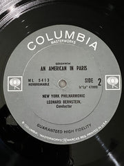 Leonard Bernstein, New York Philharmonic, Columbia Symphony Orchestra : Rhapsody in Blue / An American in Paris (LP, Mono, RE)