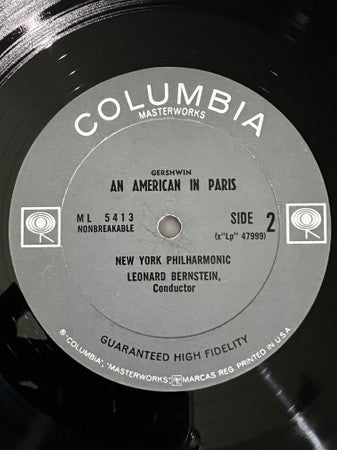 Leonard Bernstein, New York Philharmonic, Columbia Symphony Orchestra : Rhapsody in Blue / An American in Paris (LP, Mono, RE)