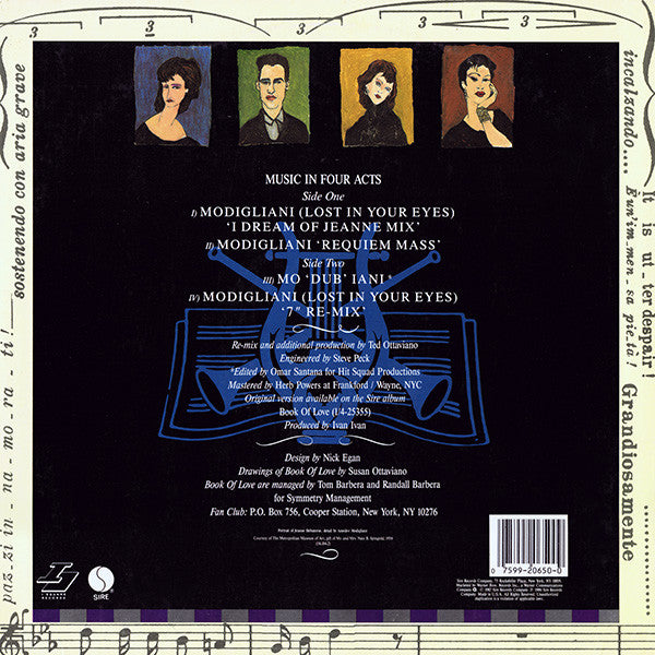 Book Of Love : Modigliani (Lost In Your Eyes) (12")
