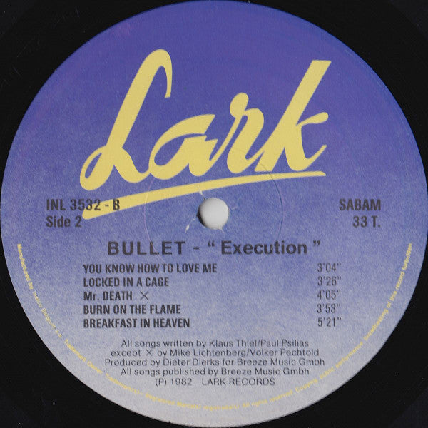 Bullet (17) : Execution (LP, Album)