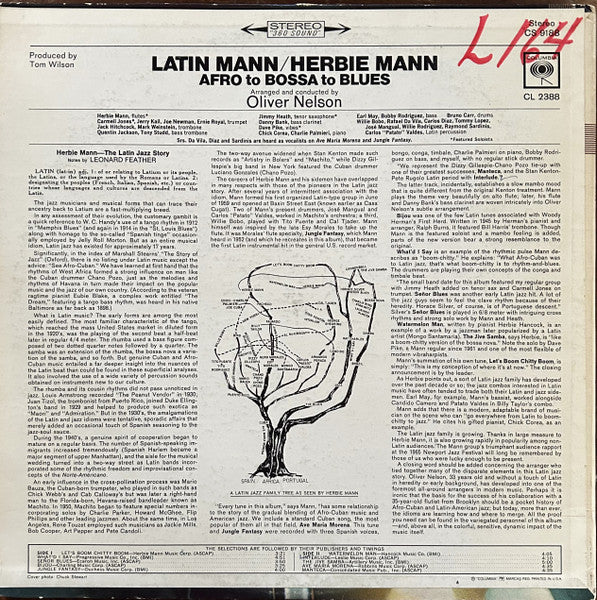 Herbie Mann : Latin Mann (Afro To Bossa To Blues) (LP, Album, San)