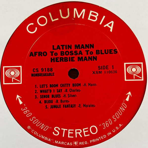Herbie Mann : Latin Mann (Afro To Bossa To Blues) (LP, Album, San)