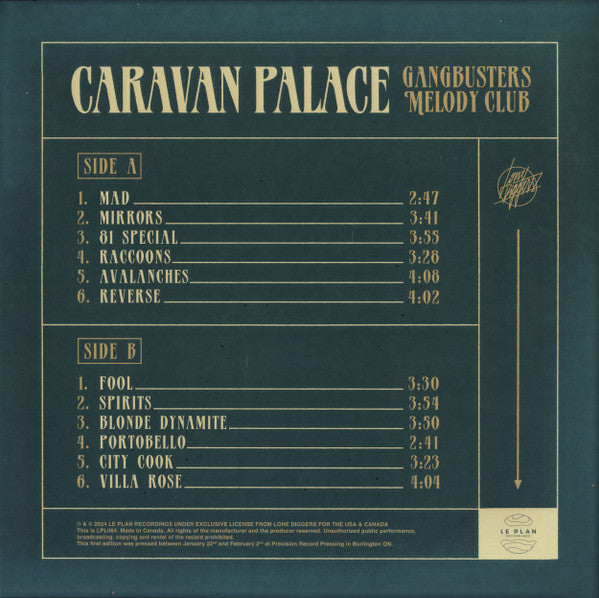 Caravan Palace : Gangbusters Melody Club (LP, Album, Tra)