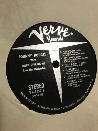 Johnny Hodges With Billy Strayhorn : Johnny Hodges With Billy Strayhorn And The Orchestra (LP, Album)