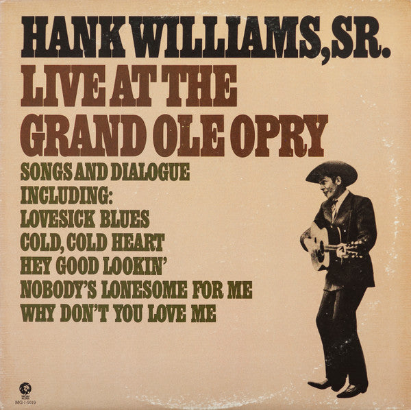 Hank Williams : Live At The Grand Ole Opry (LP, Album)