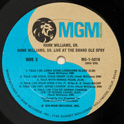 Hank Williams : Live At The Grand Ole Opry (LP, Album)