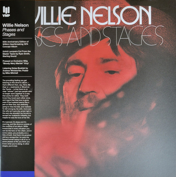 Willie Nelson : Phases And Stages (LP, Album, Club, RE, Red)