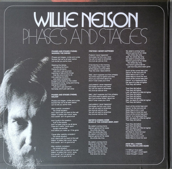 Willie Nelson : Phases And Stages (LP, Album, Club, RE, Red)
