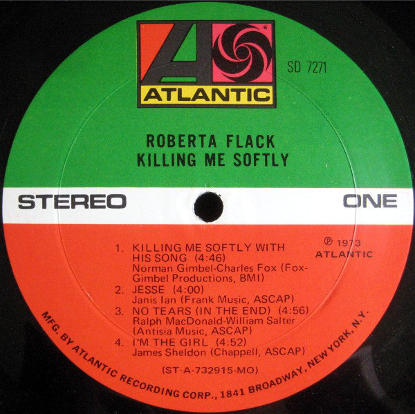 Roberta Flack : Killing Me Softly (LP, Album, MO )