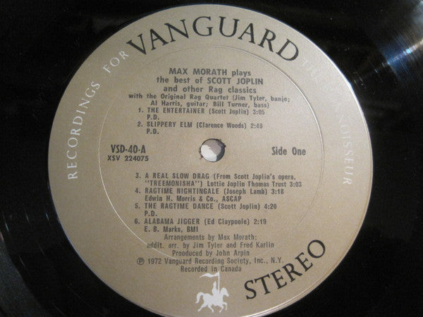 Max Morath : Max Morath Plays The Best Of Scott Joplin And Other Rag Classics (2xLP, Album)