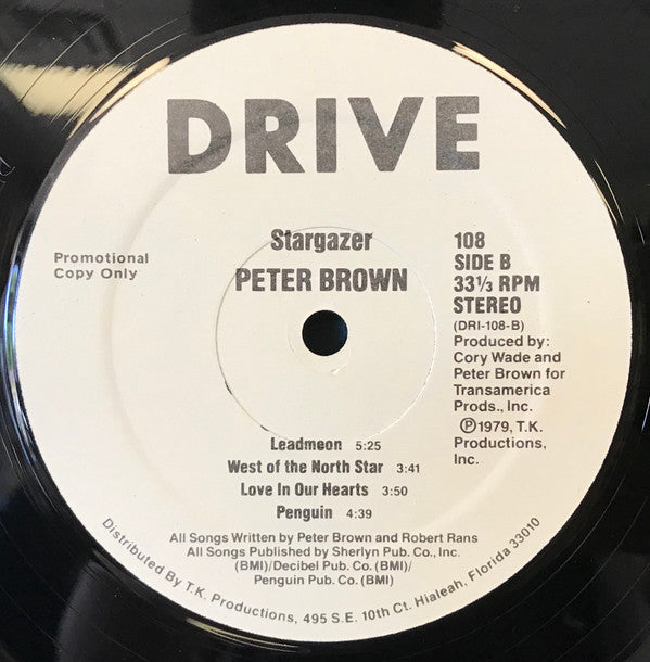 Peter Brown (2) : Stargazer (LP, Album, Promo)
