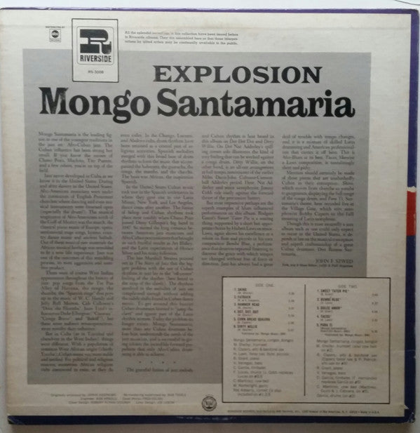 Mongo Santamaria : Explosion (LP, Album, RE)