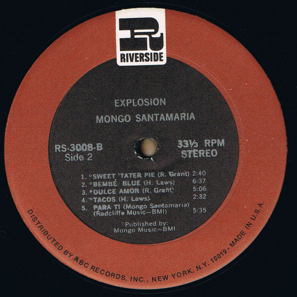 Mongo Santamaria : Explosion (LP, Album, RE)