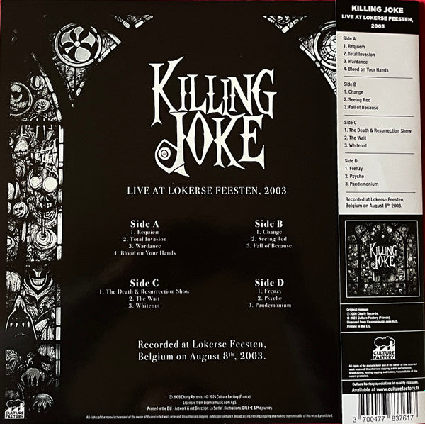 Killing Joke : Live At Lokerse Feesten, 2003 (LP, Whi + LP + DVD-V + Album, RSD, Dlx, Ltd, RE)