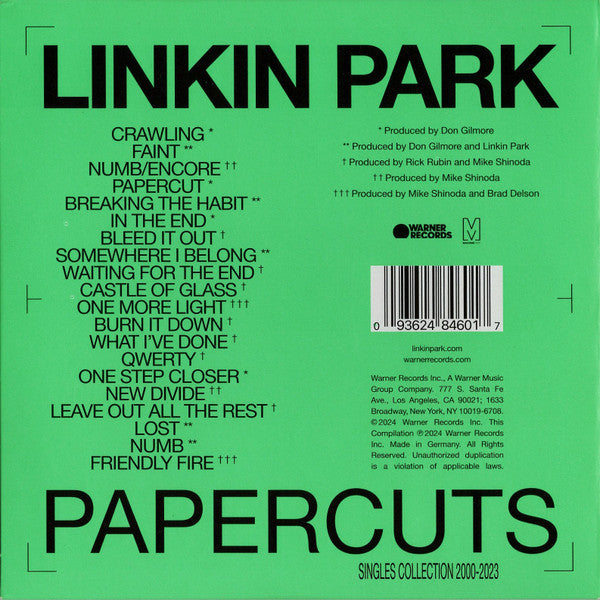 Linkin Park : Papercuts (CD, Album, Comp)