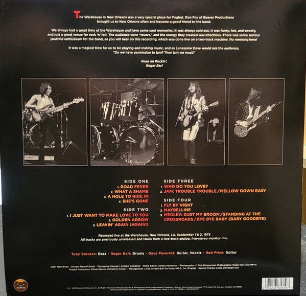 Foghat : Permission To Jam - Live In New Orleans 1973 (2xLP, Album, RSD)