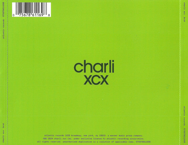 Charli XCX : Brat (CD, Album)