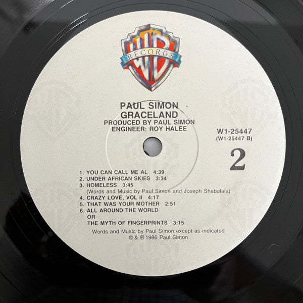 Paul Simon : Graceland (LP, Album, HUB)