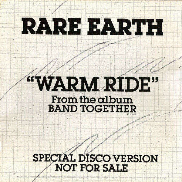 Rare Earth : Warm Ride (12", Promo)
