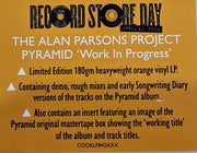 The Alan Parsons Project : Pyramid “Work In Progress” (LP, Album, RSD, Ltd, Ora)