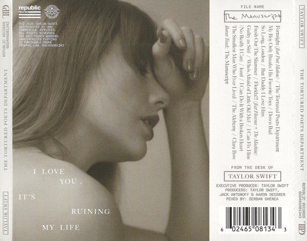 Buy Taylor Swift : The Tortured Poets Department (CD, Album, 