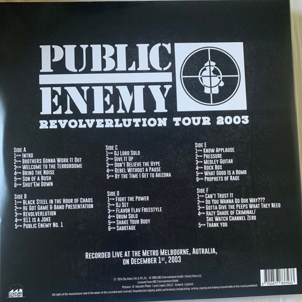 Public Enemy : Revolverlution Tour 2003 (3xLP, RSD, Dlx)