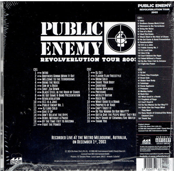 Public Enemy : Revolverlution Tour 2003 (2xCD, Album, RSD)