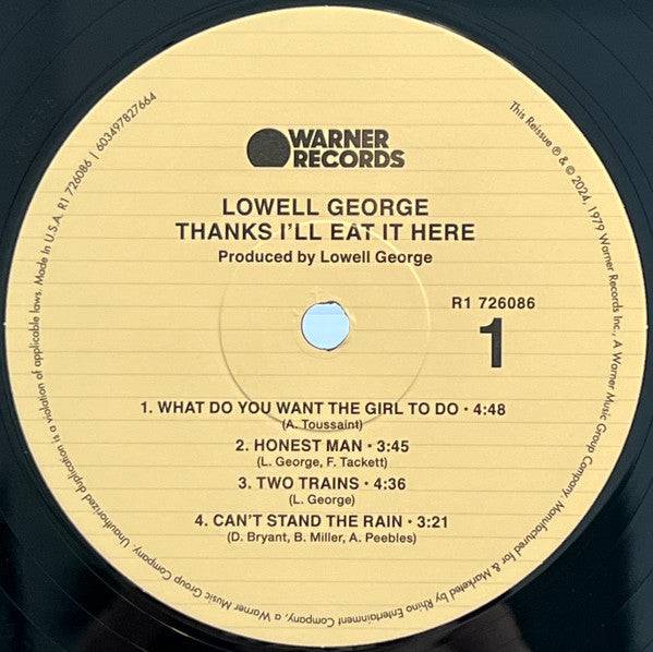 Lowell George : Thanks I'll Eat It Here (LP, Album, RE + LP + RSD, Dlx, Ltd)