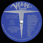 Ellie Greenwich : Let It Be Written, Let It Be Sung (LP, Album)