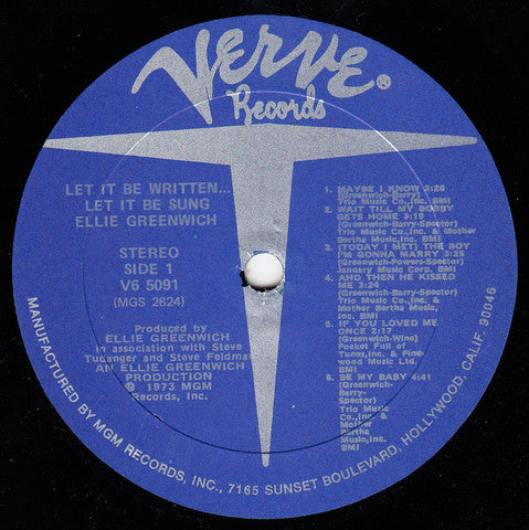 Ellie Greenwich : Let It Be Written, Let It Be Sung (LP, Album)